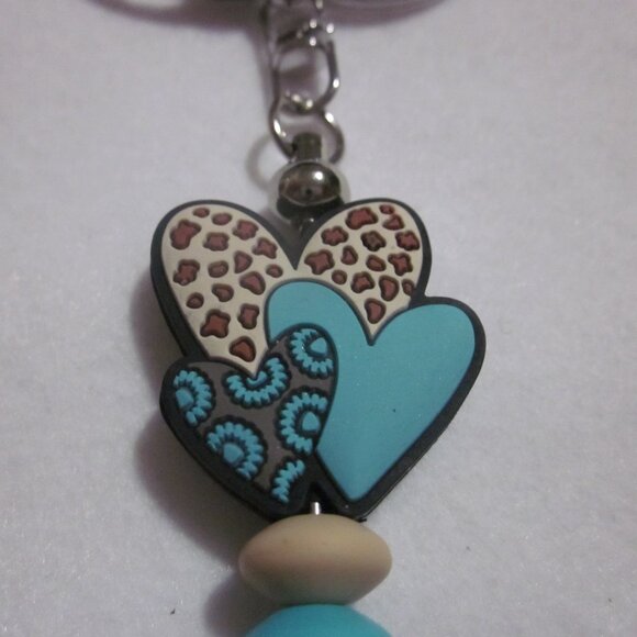 Triple Heart Keychain. - Picture 2 of 4